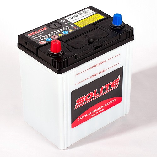 Аккумулятор, SOLITE 44B19R, 44 Ah, азия, прямая полярность